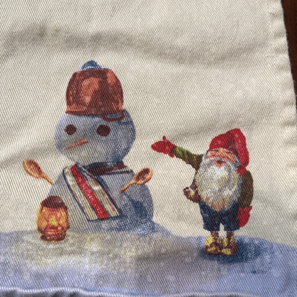 Williams Sonoma Kids Childrens Christmas Apron Nordic Elves Baking Cooking Gnome
